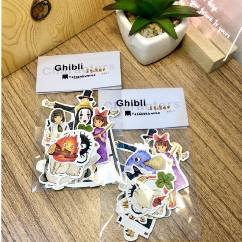

Journamm.id STIKER GHIBLI Watercolor vol.1 by tetesanwarna - Ghibli sticker 1 pack vol.1 isi 12 stiker