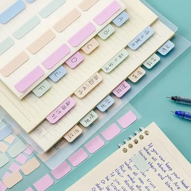 

4 Pcs Colored Page Markers Fluorescent Sticky Tabs Waterproof Writable Translucent Page Flags for Books School Office Stationery