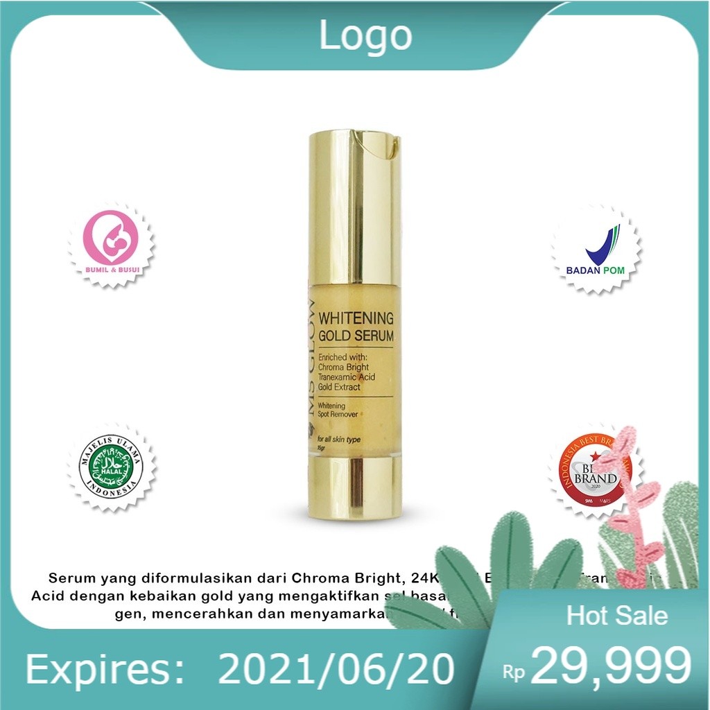[KODE : B] Ms Glow Whitening Brighten Gold Serum Original