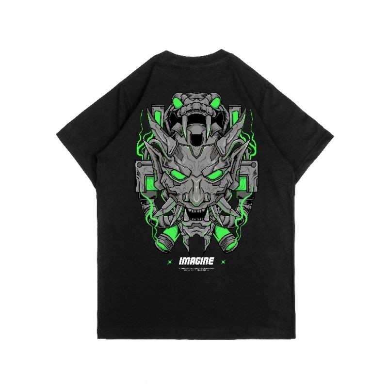 Imagineco Kaos Lengan Pendek Hitam "SnakeBot"