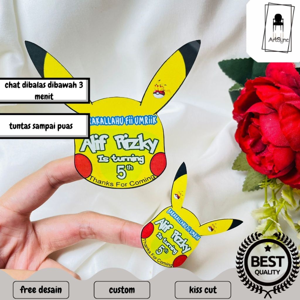 

Syncart Sticker Karakter Ulang Tahun Anak Stiker Label Hampers Ultah Birthday Bentuk Custom Uk.Besar