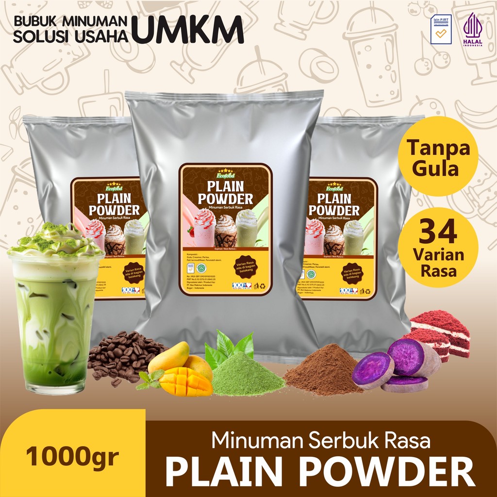 

Bubuk Minuman Tanpa Gula Powder Drink No Sugar Plain Powder 1kg Aneka Rasa