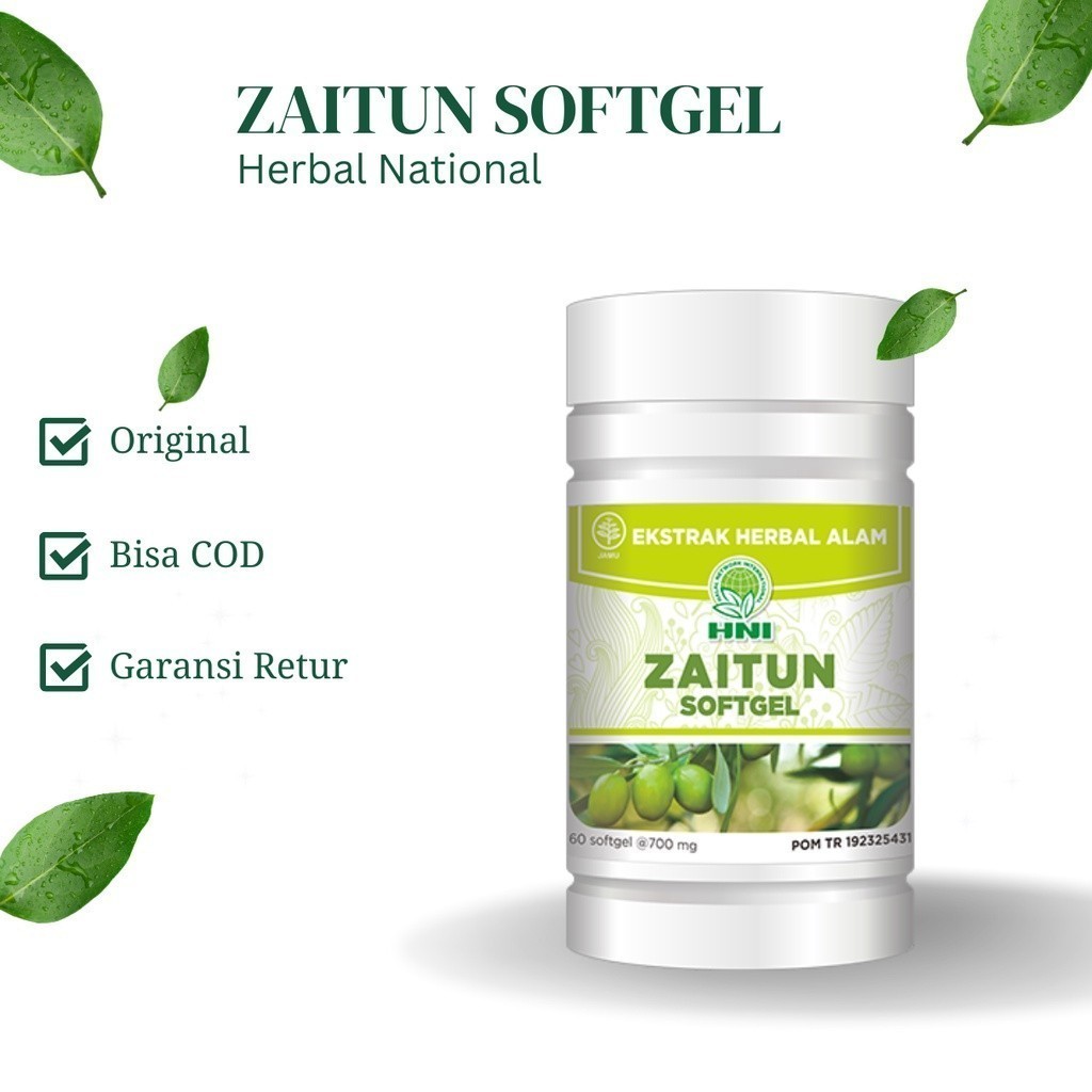 

NEW ORIGINAL - Zaitun Softgel - Menjaga kesehatan dan daya tahan tubuh - HNI BPOM