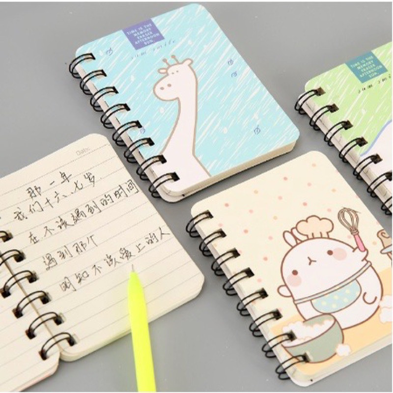 

[Q3] Note Book Ring Motif Memo Kecil Spiral Isi 80 Lembar Buku Catatan Ring