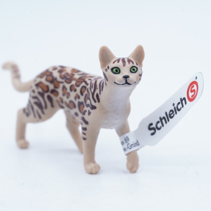 Mainan Binatang Bengal Cat 13918 Sch-Leich Kucing Bengal Mainan Animal Toy Figure Binatang Miniature