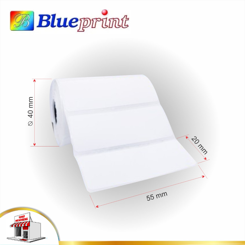 

Blueprint Direct Thermal Sticker 55x20 Label Stiker Barcode 55 x 20 mm DTS