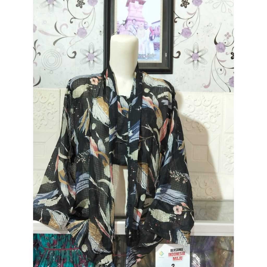 Kebaya Modern Kutubaru Nenek Jaman Dulu Lengan Panjang Bahan Adem Sifon Motif Kembang Terbaru 2025 H