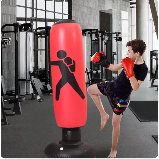 Tiang Samsak Tinju Bela Diri Anak Dan Remaja/Tiang Sasaran Berdiri/Balon Samsak Tinju Punching Bag