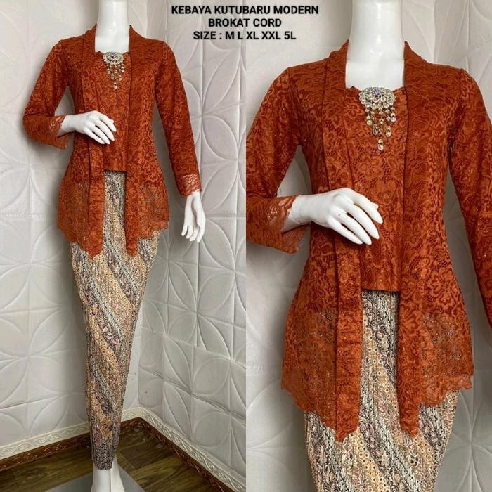 

kebaya kutubaru modern dengan burkat cord Katun untuk acara pesta, kondangan dan widsuda full furing dan nyaman di pakai Brokat Dress Panjang Navy Mewah Kombinasi - maroon, m