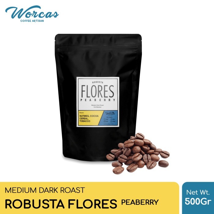 

Kopi Robusta Flores "Peaberry" 500 Gram Medium Dark Roast - KOPI BIJI