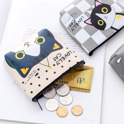 Dompet Koin Wanita Pouch Mini Motif Lovely Cat Coin Purse IN THE LINE 171