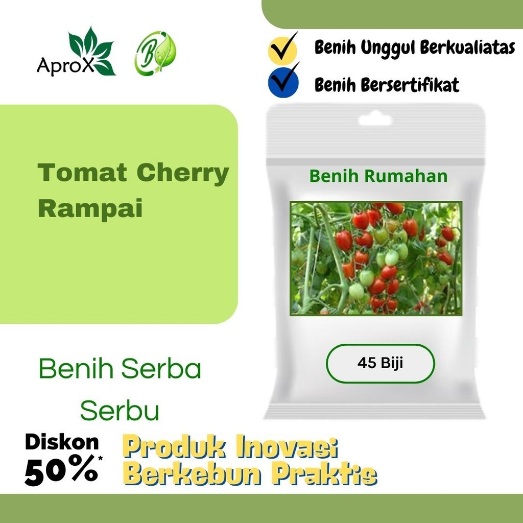 Benih Tomat Rampai Rempai Sayur Sayuran Cherry Hidroponik Bibit Tanaman Sayur Rumah Segar