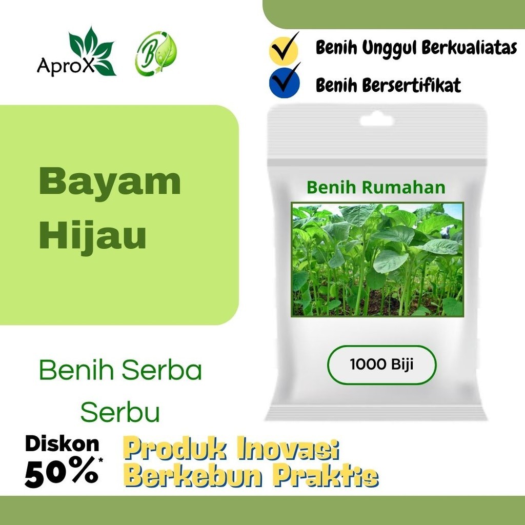 Benih Bayam Hijau Sayur Sayuran Bayam Hijau Super Hidroponik Bibit Tanaman Sayur Rumah Segar