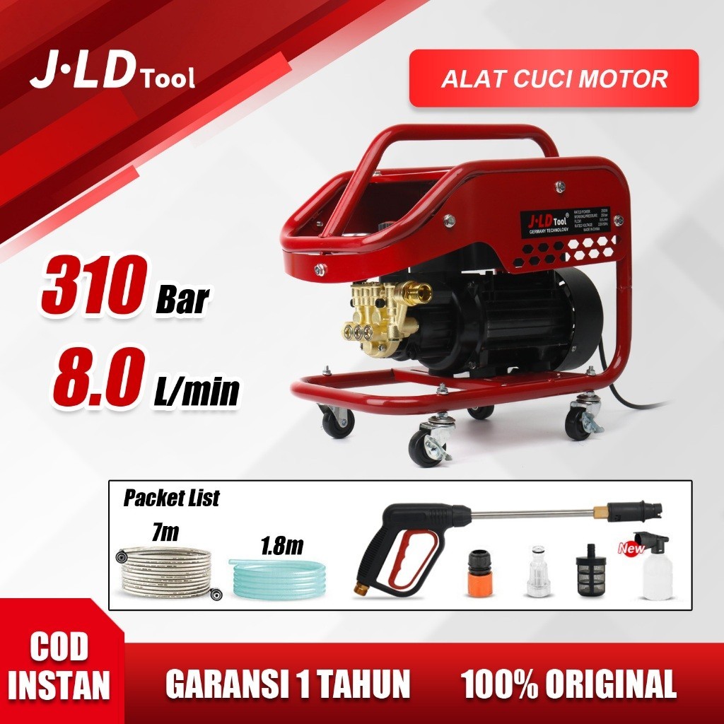 JLD Mesin Cuci Jet Cleaner S2 Alat cuci motor 310 Bar Jet steam Tekanan Tinggi High Pressure Washer