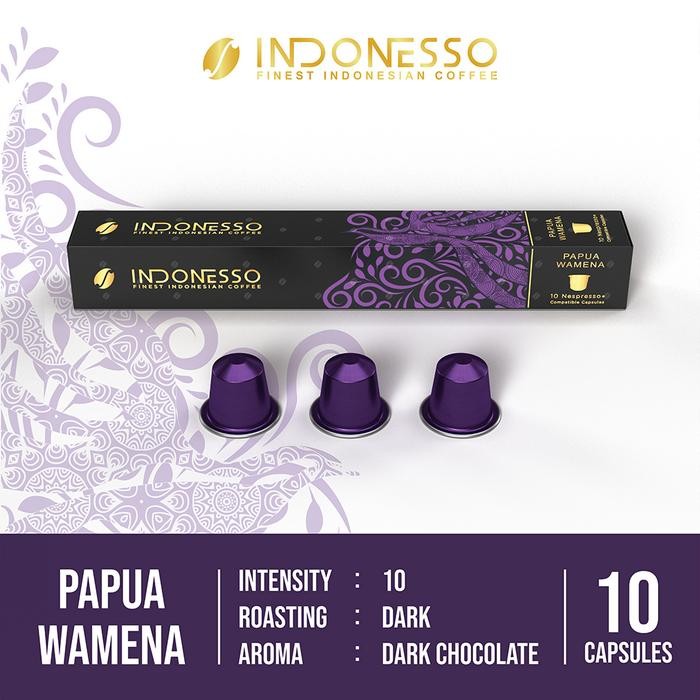 

INDONESSO Papua Wamena Coffee Capsules Compatible with Nespresso Machines / Kapsul Kopi
