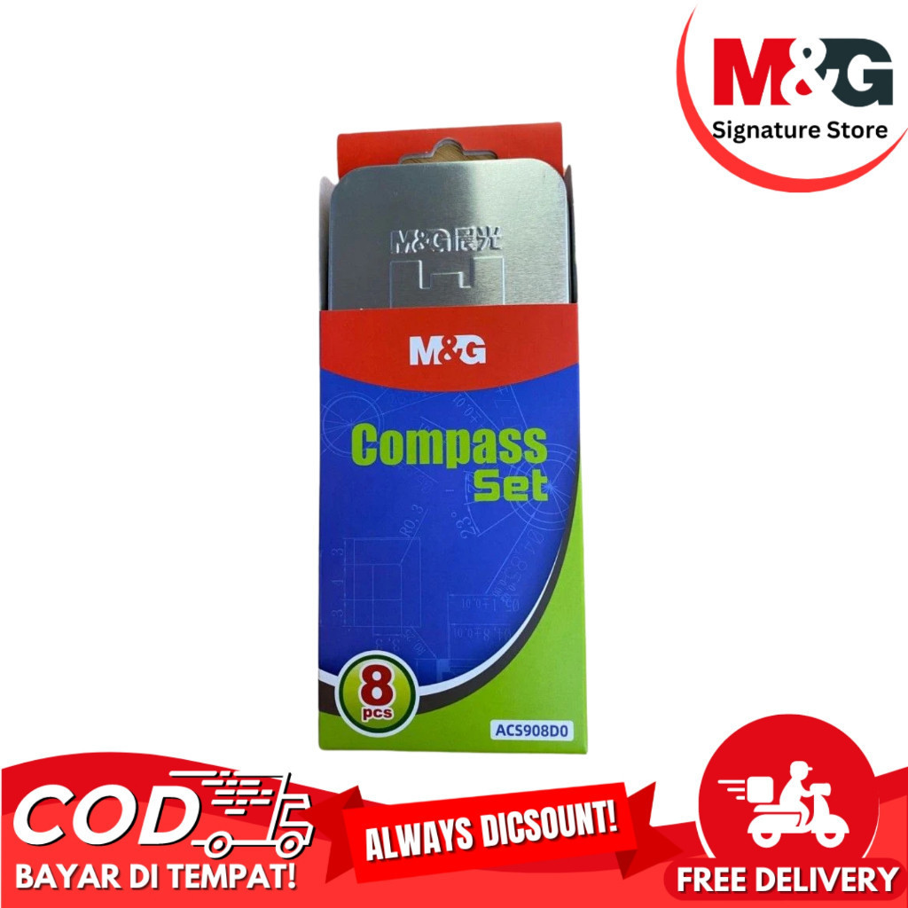 

Jangka M&G Set Dengan Ruler Compass Set Alumunium Case #ACS908D0- SHAGB