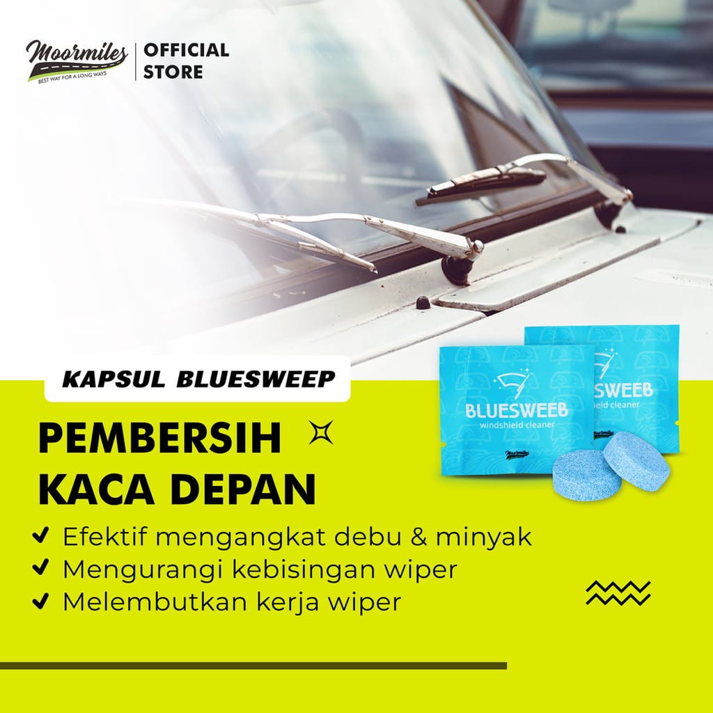 KAPSUL BLUESWEEP ORIGINAL UNTUK AIR WIPER PERAWATAN KACA MOBIL BENING
