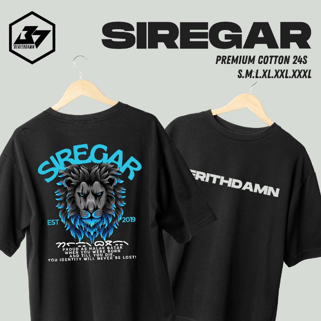 Kaos Batak Marga "SIREGAR" Premium Cotton24s Berithdamn Cloth