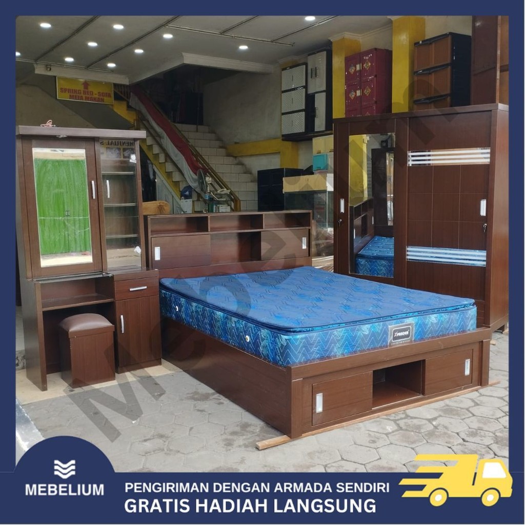 [Set] Paket Hantaran Salak Set Bahan Kayu Bloktik SOlid | Paket Kamar Set Lemari Pakaian Meja Rias T