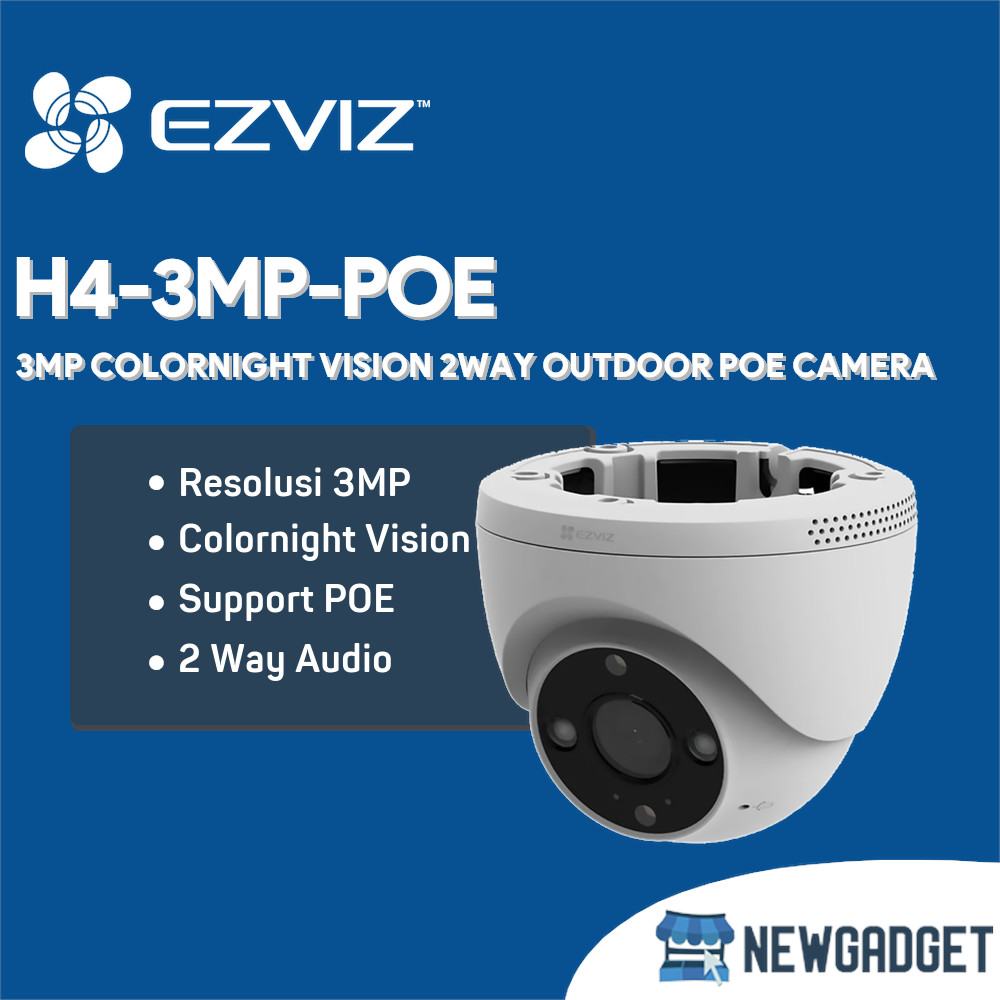 EZVIZ H4-3MP-POE 3MP COLORNIGHT VISION 2WAY OUTDOOR POE CAMERA