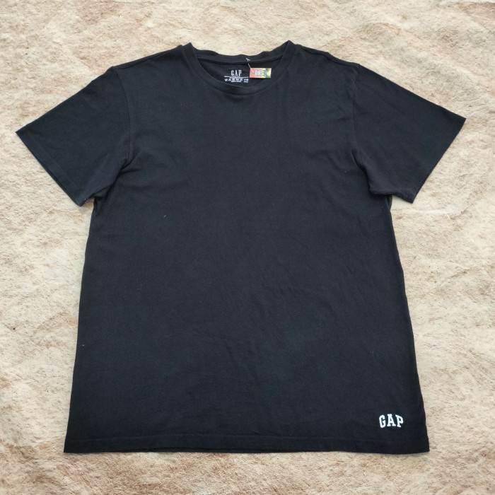 kaos pria hitam GAP made in VIETNAM tshirt pria hitam casual size L