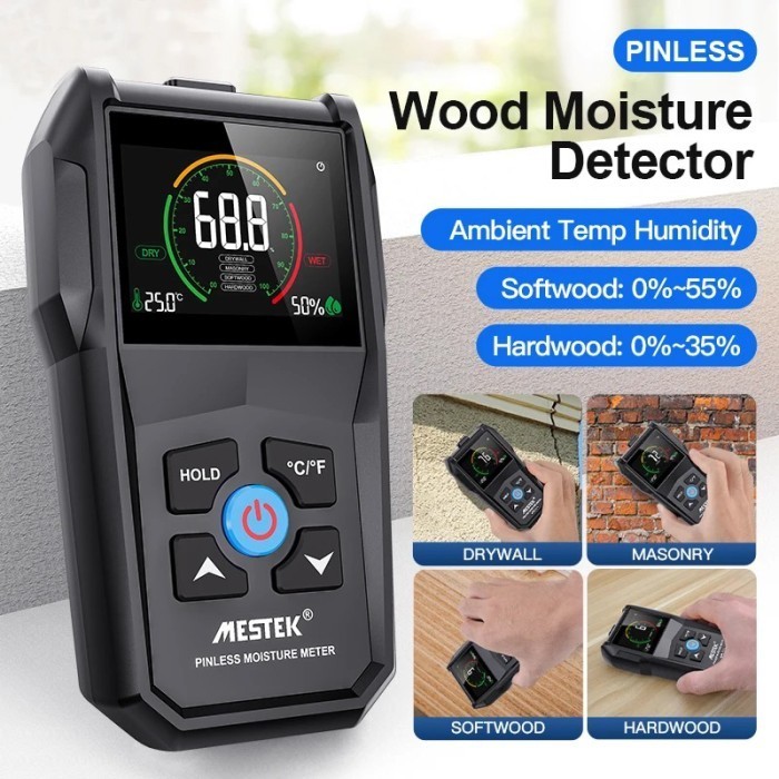 

Concrete MC Tester Beton Wood Kayu Mestek WM700A Moisture Meter Tembok
