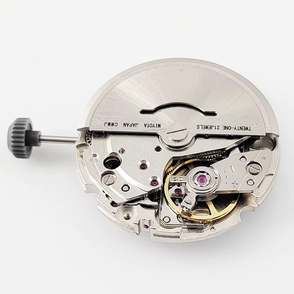 Miyota 8215 Watch Movement Automatic Mechanical 21 Jewels Date Window Repair Tool Parts White at 6 o