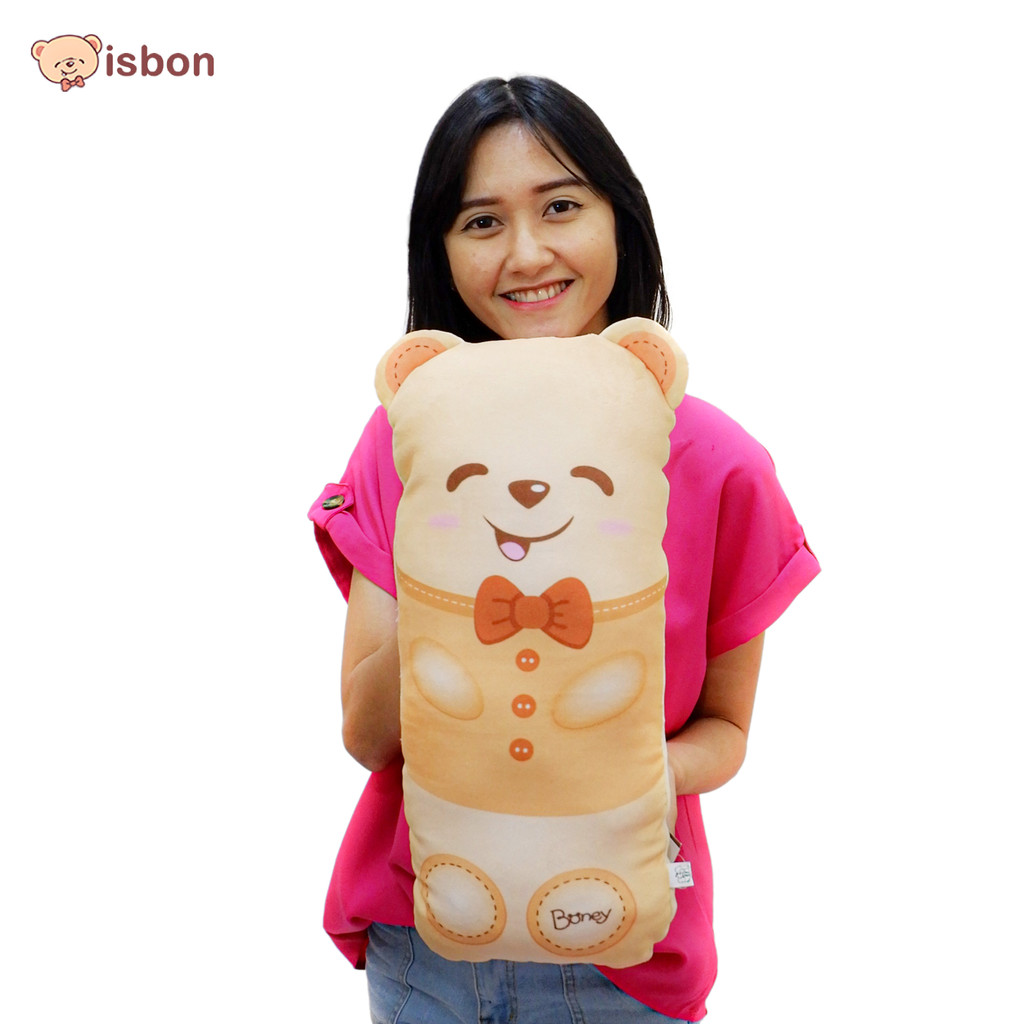 Boneka Bantal Guling Kecil Mini Bolster Karakter Beruang Bear Boney Bahan Halus Lembut Aman Untuk An