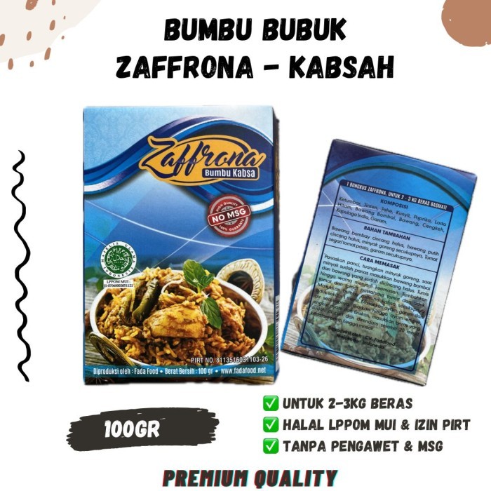 

✨TERLARIS -GROSIR BUMBU ZAFFRON Bubuk Instant Kabuli Biryani Mandi Kabsah Powder - KABSAH