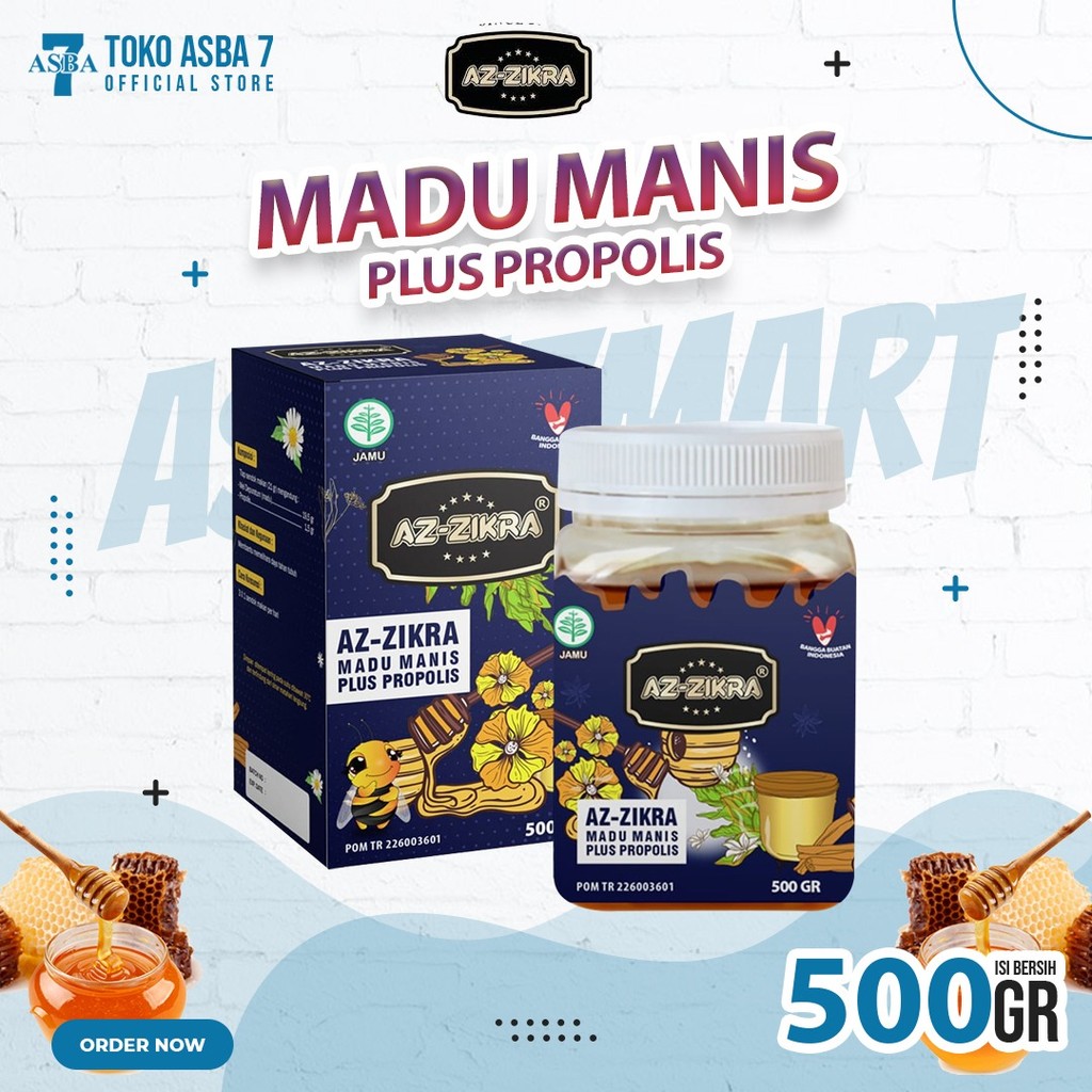 

AZ-ZIKRA MADU MANIS PLUS PROPOLIS 500GR