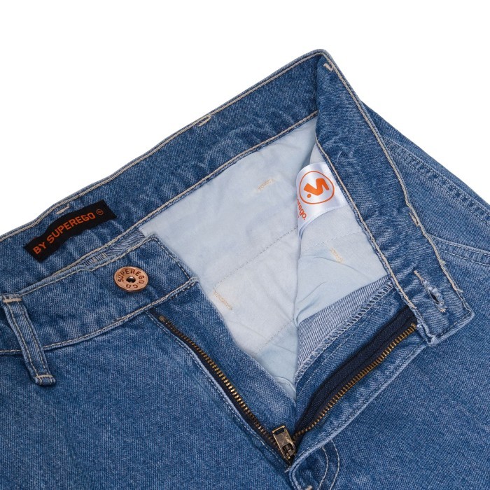 Superego Celana Cargo Pants Pria Jeans Standard Denim Light Blue - 31