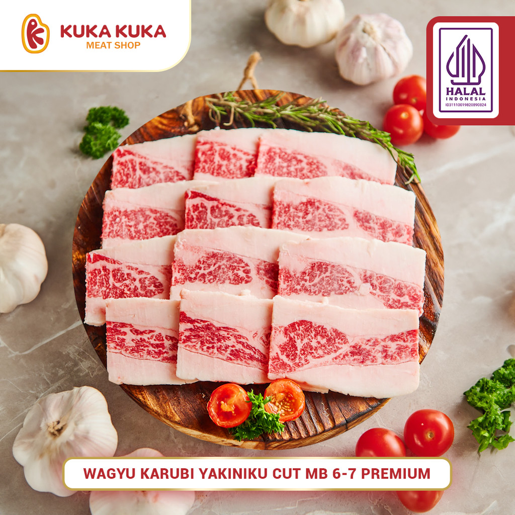 

Daging Sapi Yakiniku Cut Wagyu Karubi MB 6-7 Premium - 250gram