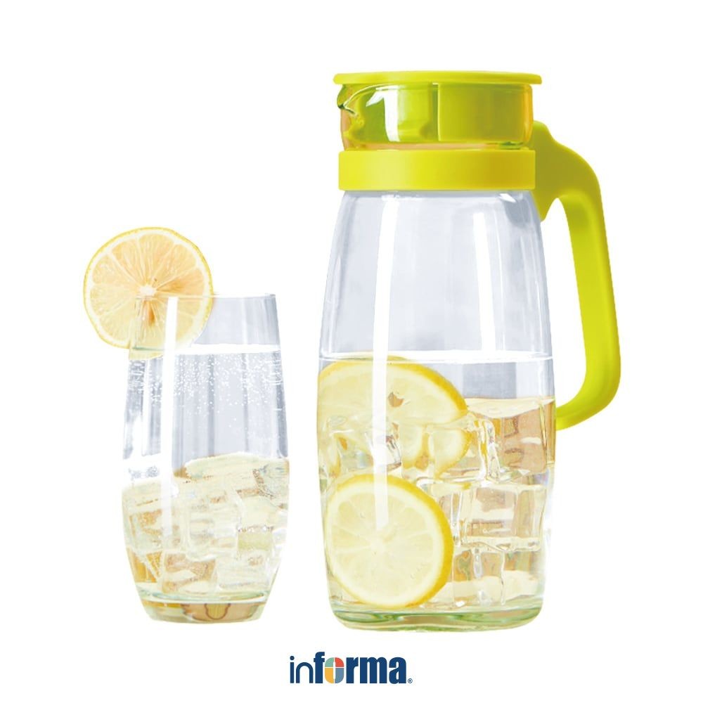 Informa Libbey Set 5 pcs Sereno Teko Minum & Gelas - Hijau Set Water Jug With Glass Pitcher Wadah Pe