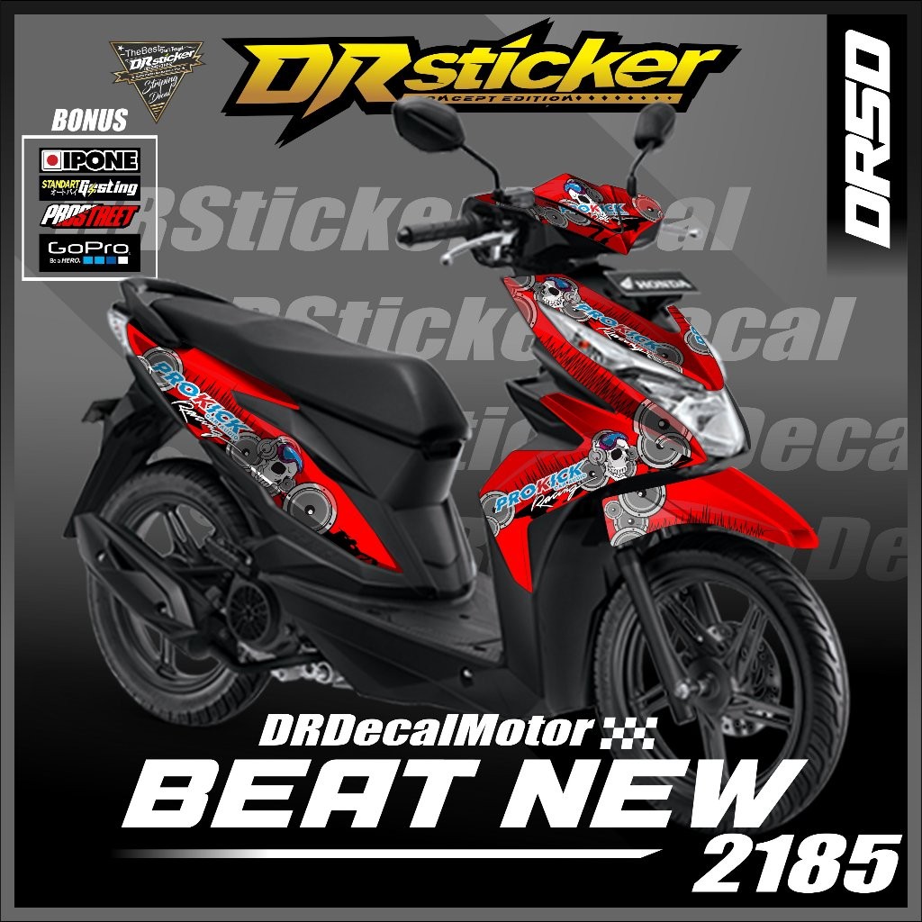 Original Asli Decal Sticker Honda Beat 2017 2018 2019 Sticker pelindung body motor