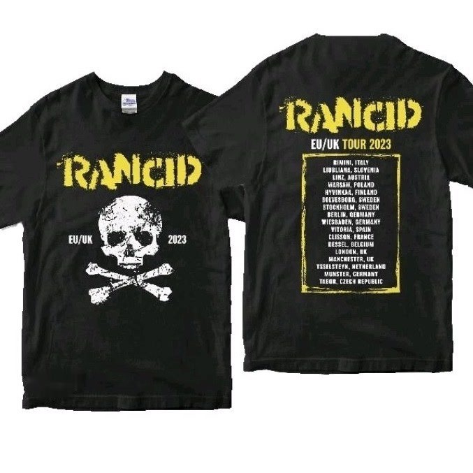 KAOS TSHIRT RANCID TOUR europe uk tshirt band punk Rancid and out come the wolves metal