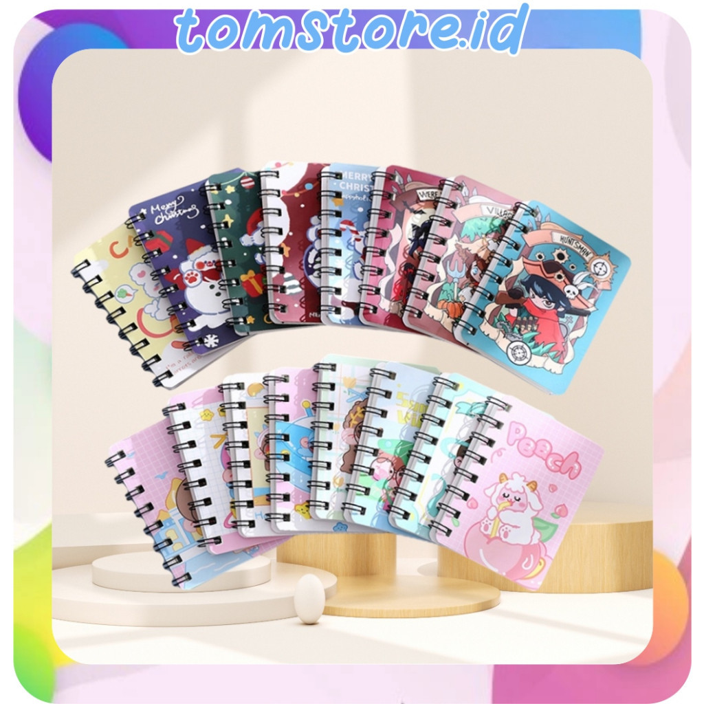 

TOMSTORE.ID NoteBook Ring Motif A7 Note Book Ring Isi 80 Lembar Buku Catatan Ring S101