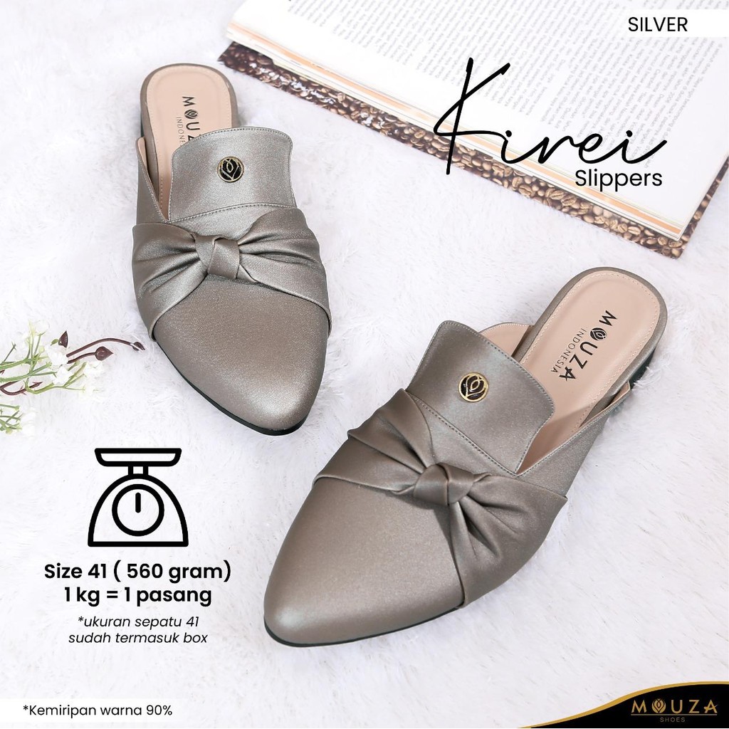MOUZA - Sepatu Sandal Slip Wanita KIREI Slippers Simple Original  - Sepatu Sandal Wanita Kekinian