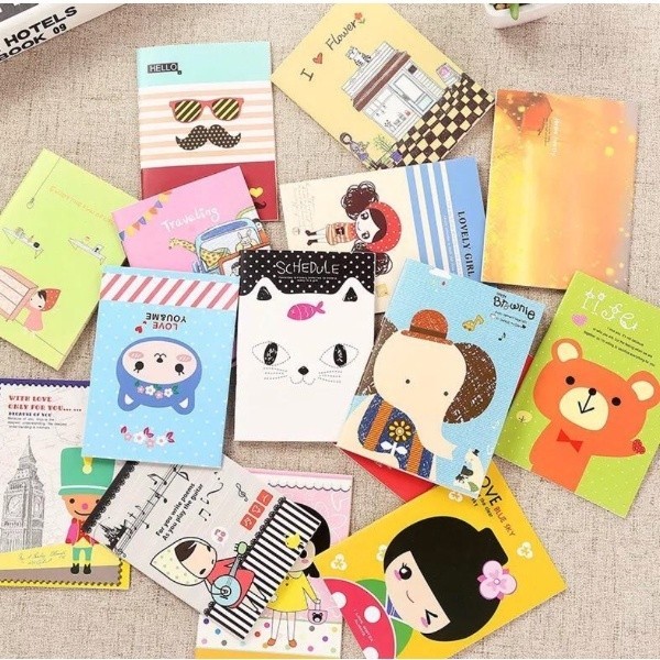 

WBS Buku Tulis Mini Motif Kartun Cartoon Buku Catatan Memo Pad Mini Note Book Lucu Buku Tulis Kartun Kecil Motif Karakter Notebook SS189