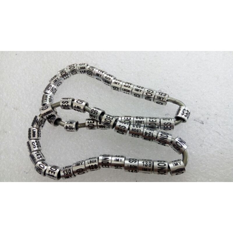 RING MURAI MERPATI LOVEBIRD PERKUTUT KENARI 25BIJI WARNA SILVER MODEL LASER UKIR