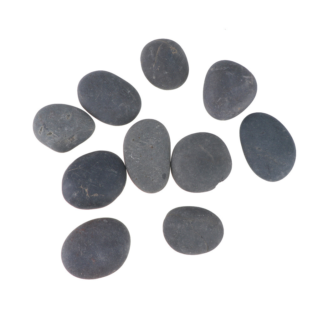 

10PCS Gray-black DIY Painting Stone Drawing Painted Rocks Stones Creative Hand-Painted DIY Polishing Pebbles