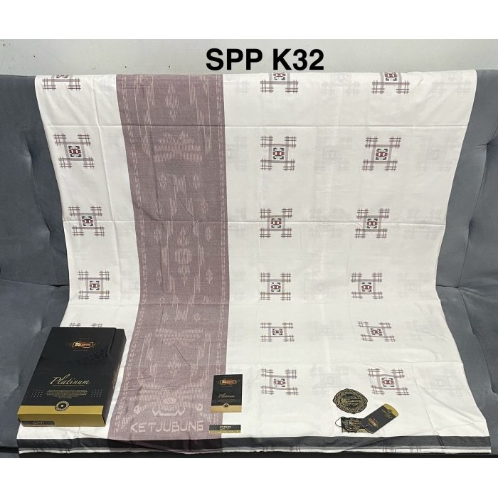 SARUNG KETJUBUNG PLATINUM GOLD SPP HITAM PUTIH - SPP K32