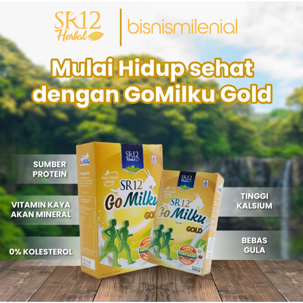 

GOMILKU GOLD SR12 SUSU ETAWA PLUS HERBAL UNTUK LANSIA | HALAL | BPOM | TERLARIS