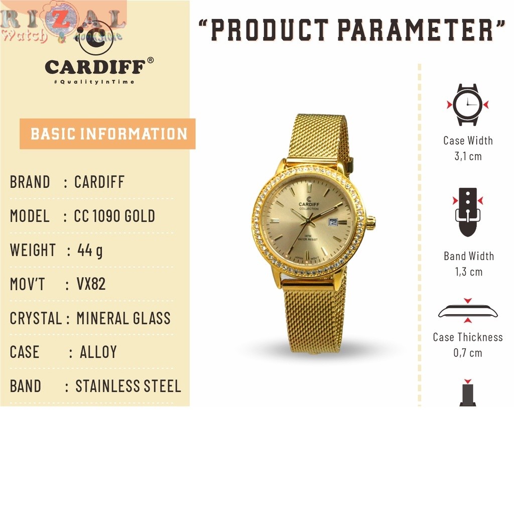 CARDIFF COLLECTION Analog 1090 VX Jam Tangan Wanita