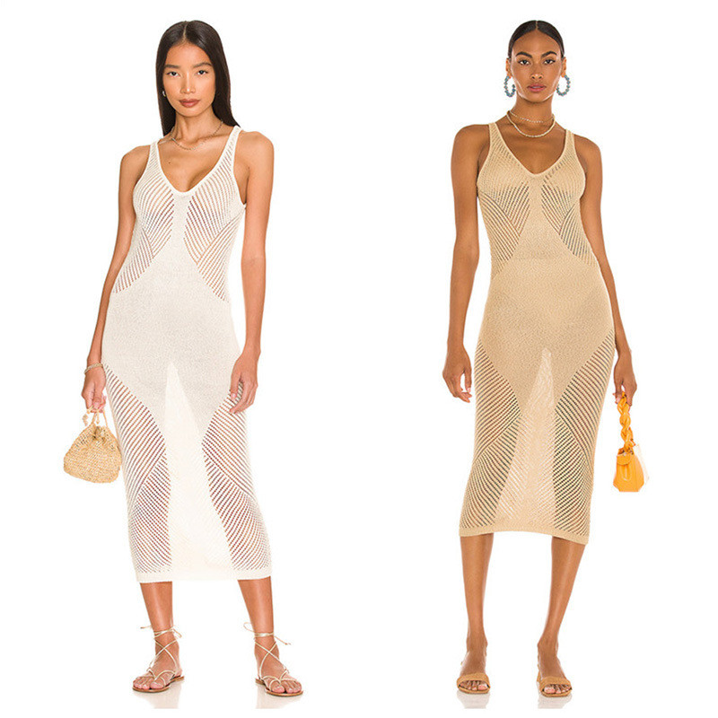 Gaun Panjang Rajut Tunik Pantai Wanita Gaun Panjang Rajut Tunik Pantai