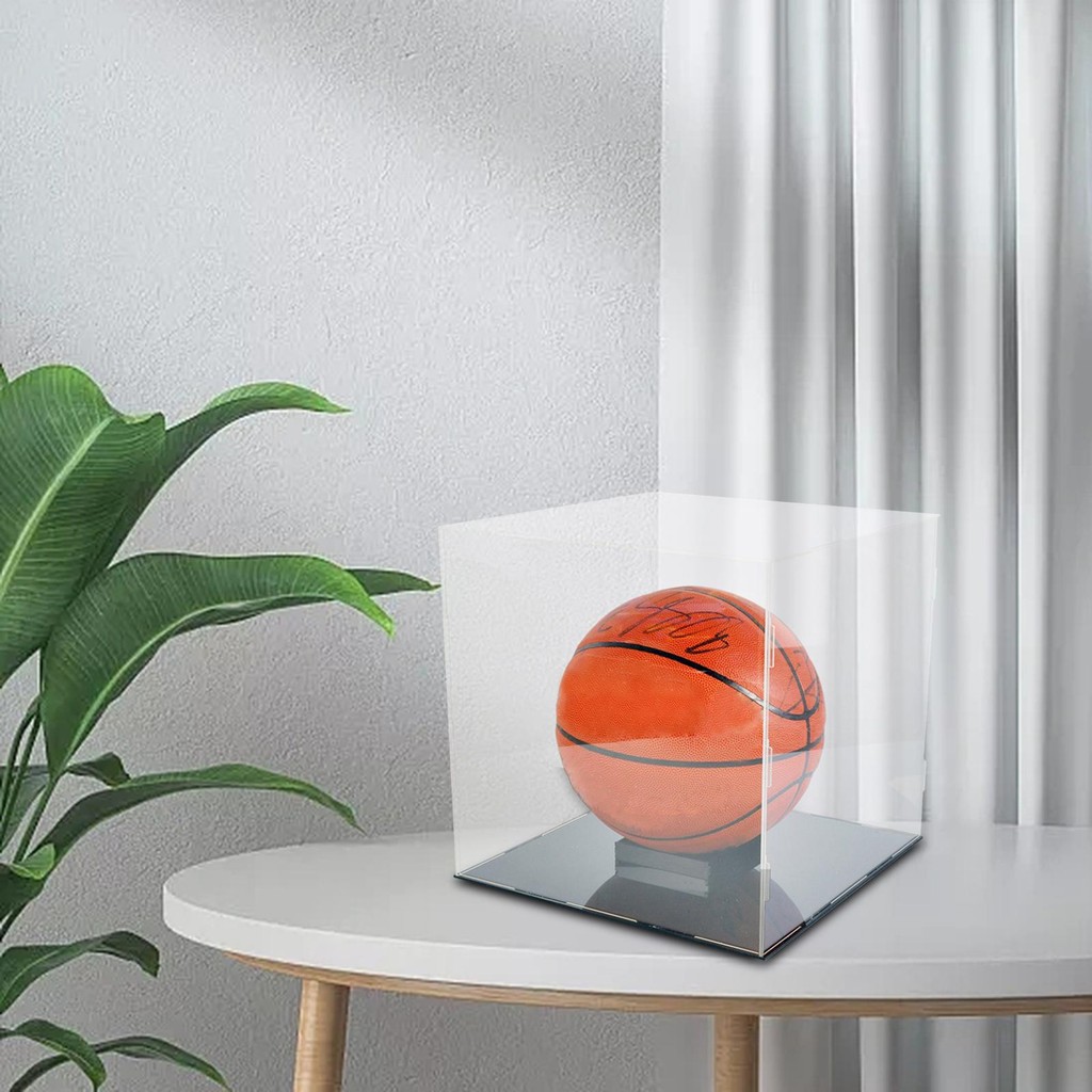 

Clear Basketball Display Case, Sports Showcase Storage Box, Assemble Countertop Box
