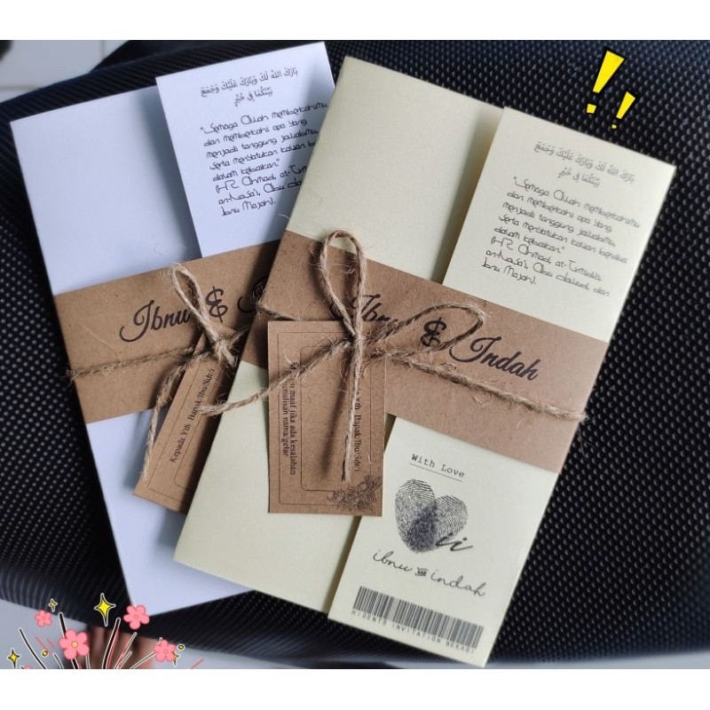Promo Undangan Rustic / Undangan Pernikahan / Undangan Unik