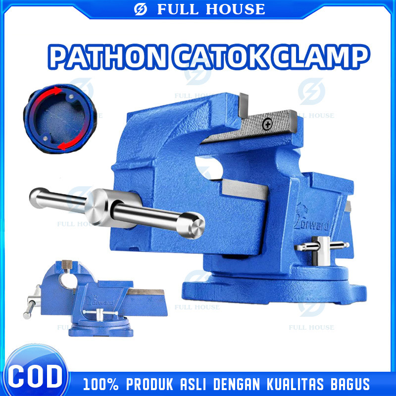 Catok Paron Ragum Besi 2.5/3.5/5 inch/ catok paron / Ragum Klem / Catok Meja / Bench Vise / Ragum