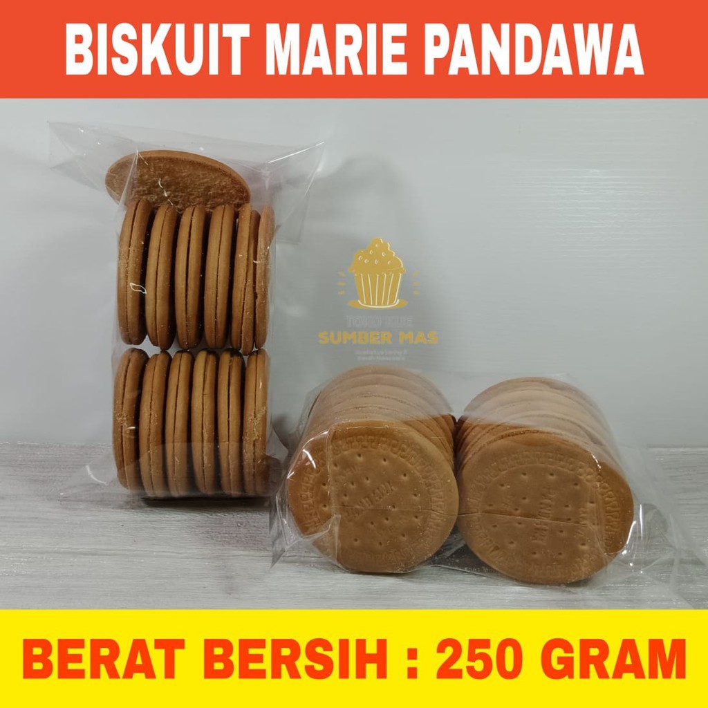 

KUE REGAL BISKUIT MARIE merk Pandawa: BISKUIT MARI RASA MANIS SUSU 250 GR