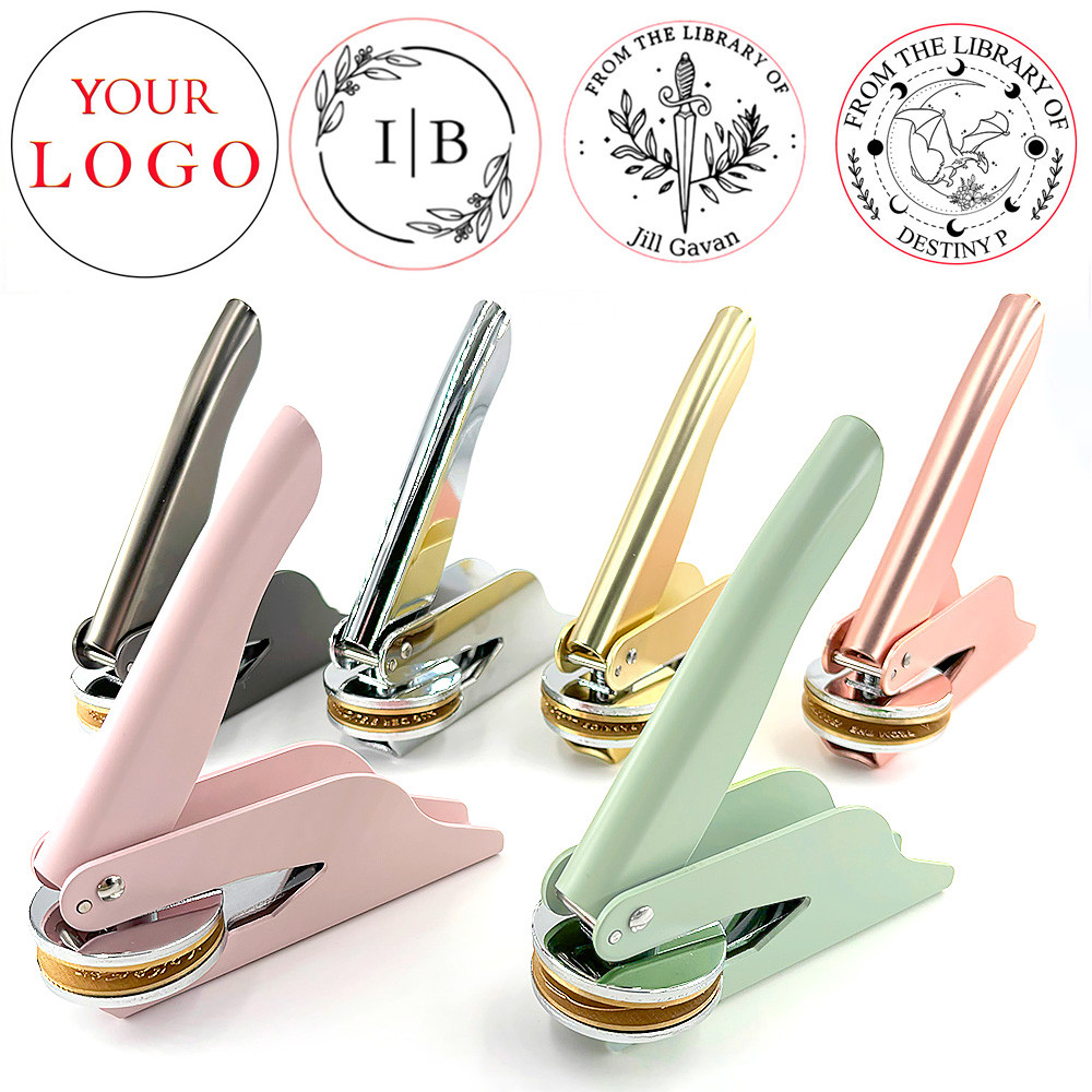 

Embosser Stamp LOGO Customized Wedding Library Book Private Seals Customization Envelope Party Invitation Embossing Stamps DIY