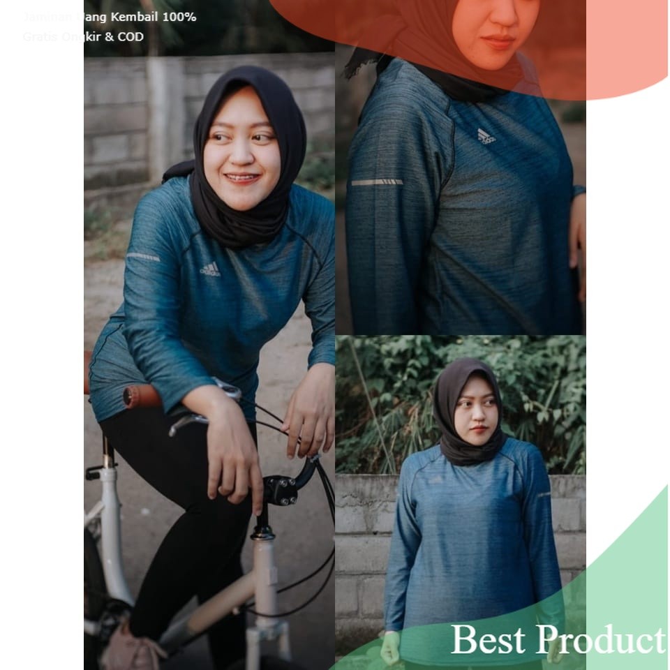 Kaos Olahraga Wanita Running Lengan Panjang dan Lengan Pendek NB / Baju Olahraga Wanita Senam Tennis